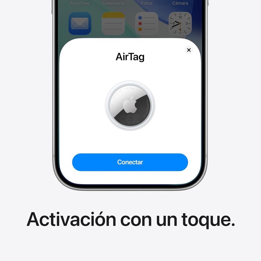 Ver imagen 5 de 6: Pantalla de un iPhone durante la activación del AirTag con un solo toque