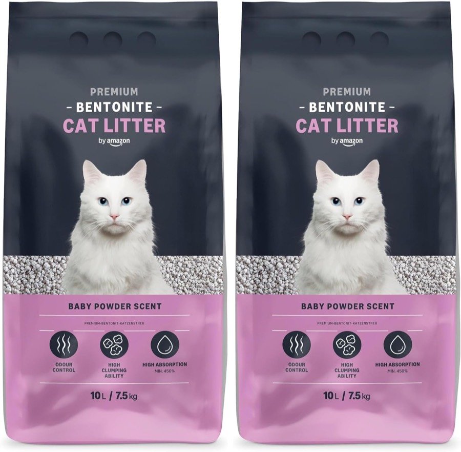 Ver imagen 4 de 4: Dos bolsas de 10 litros de la arena de bentonita by Amazon, la presentación en paquete doble