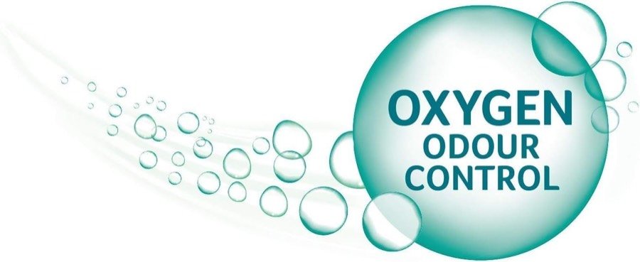 Ver imagen 5 de 6: Sello «Oxygen Odour Control» de Sanicat con burbujas