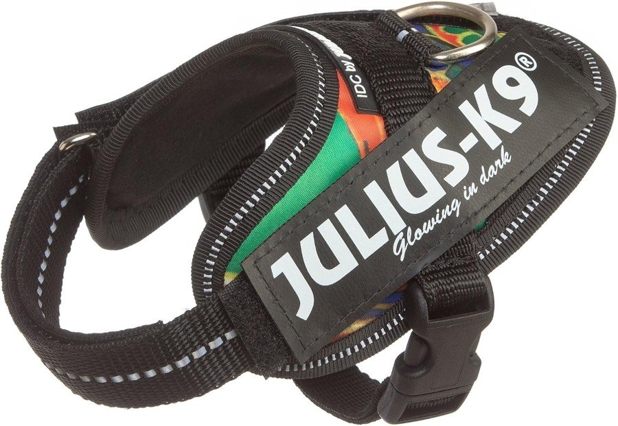 Ver imagen 5 de 6: Arnés Julius-K9 negro con etiquetas de velcro intercambiables en verde, naranja y azul