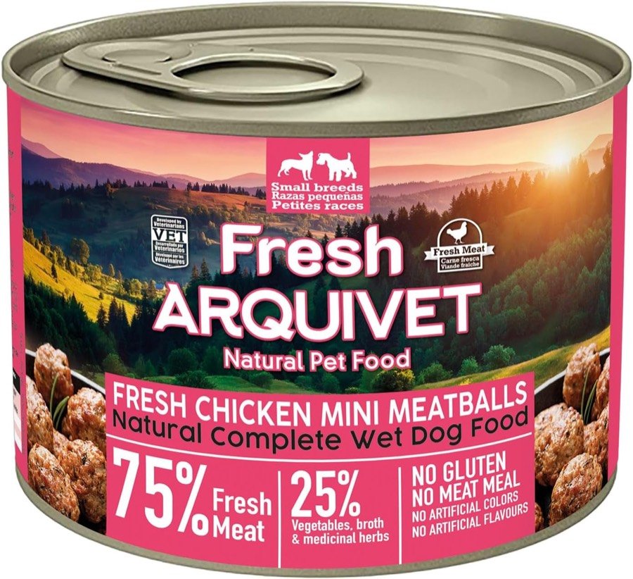 Ver imagen 4 de 6: Lata de albóndigas de pollo con el sello de 75 % de carne fresca y 25 % de vegetales