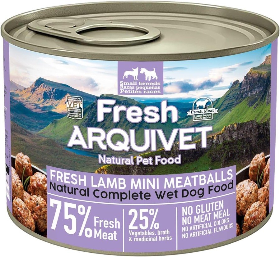 Ver imagen 6 de 6: Lata de albóndigas de cordero con las menciones «sin gluten» y «sin harinas de carne»