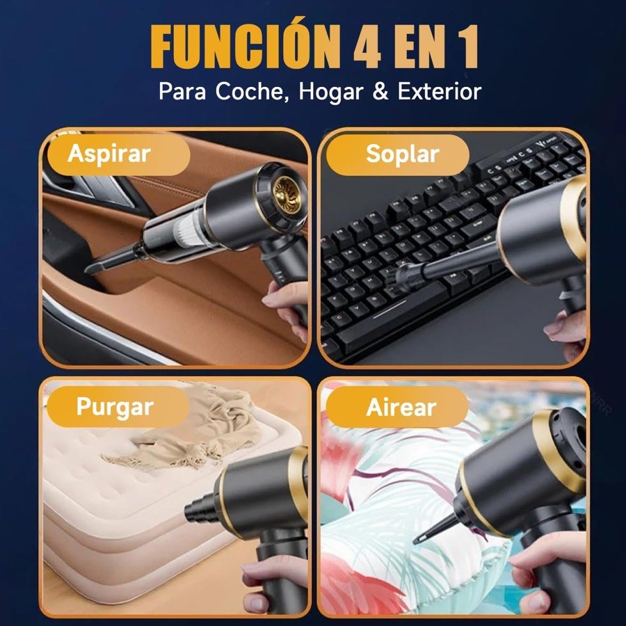 Ver imagen 5 de 6: Las cuatro funciones del DiliDala: aspirar, soplar, vaciar e inflar