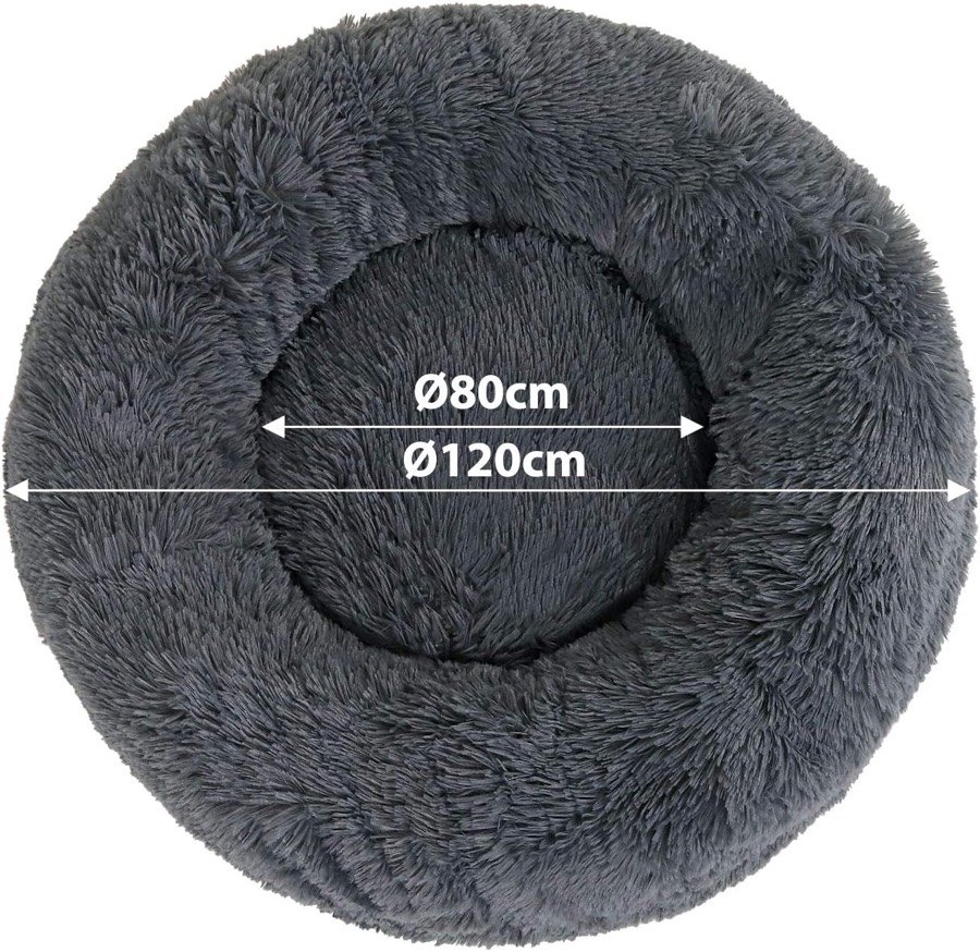 Ver imagen 5 de 5: Vista cenital de la cama lionto con las medidas: 120 cm de diámetro exterior y 80 cm de hueco interior