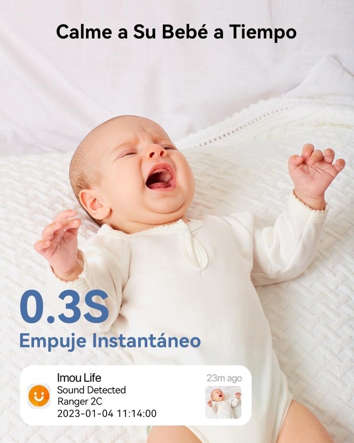 Ver imagen 6 de 6: Gráfico del aviso instantáneo de la cámara al detectar el llanto de un bebé
