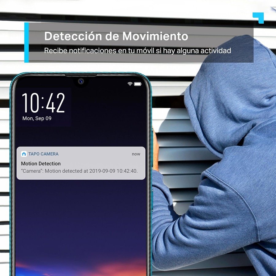 Ver imagen 6 de 6: Notificación de detección de movimiento de la app Tapo en la pantalla de un móvil