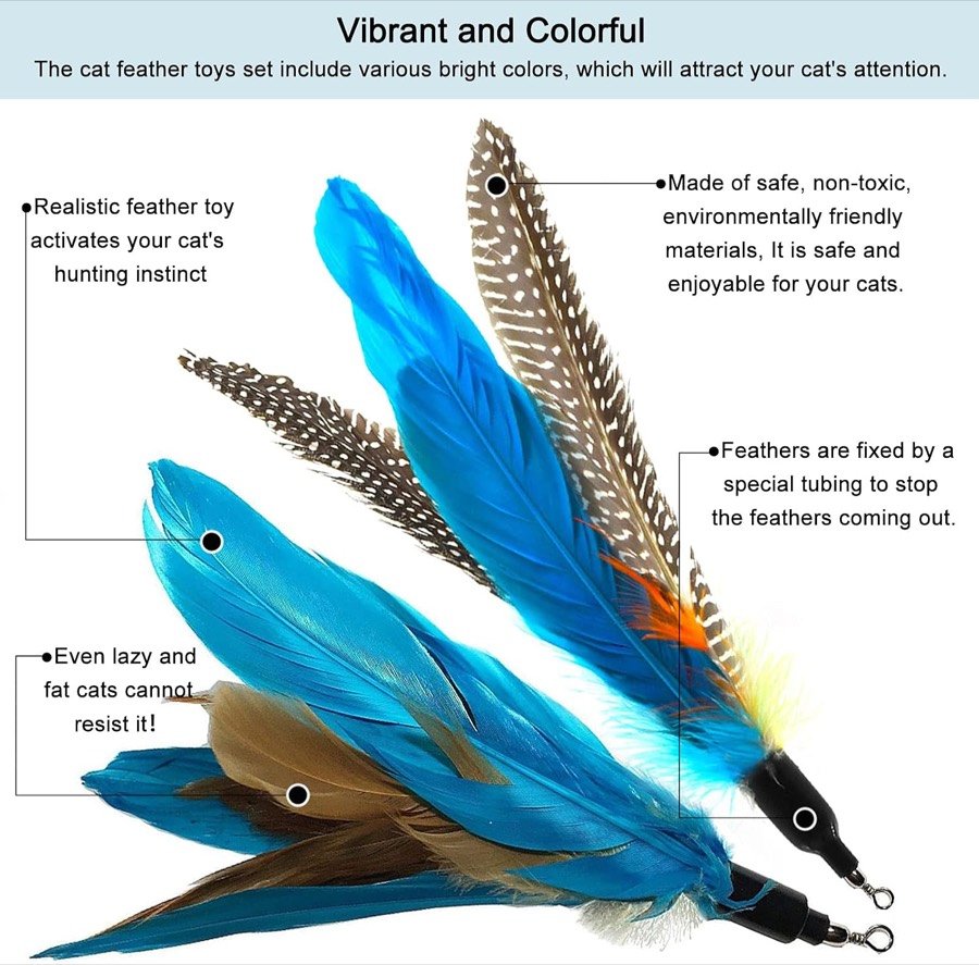 Ver imagen 4 de 6: Detalle de un recambio de plumas azules fijado con un tubo para que no se suelten