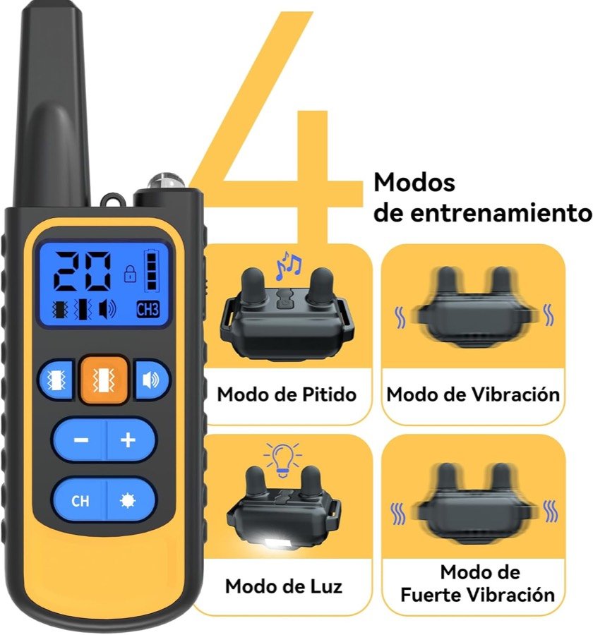 Ver imagen 3 de 6: Mando del Meloive y sus cuatro modos de entrenamiento: pitido, vibración, luz y vibración fuerte