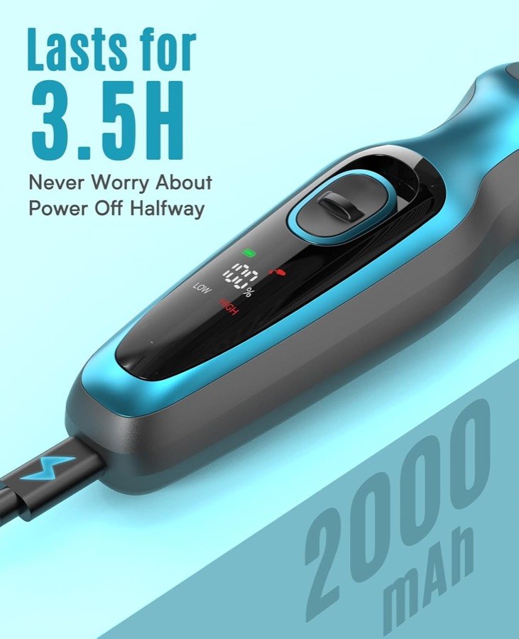 Ver imagen 6 de 6: Oneisall DTJ conectado a su cable de carga con la batería de 2.000 mAh y 3,5 horas de uso declaradas