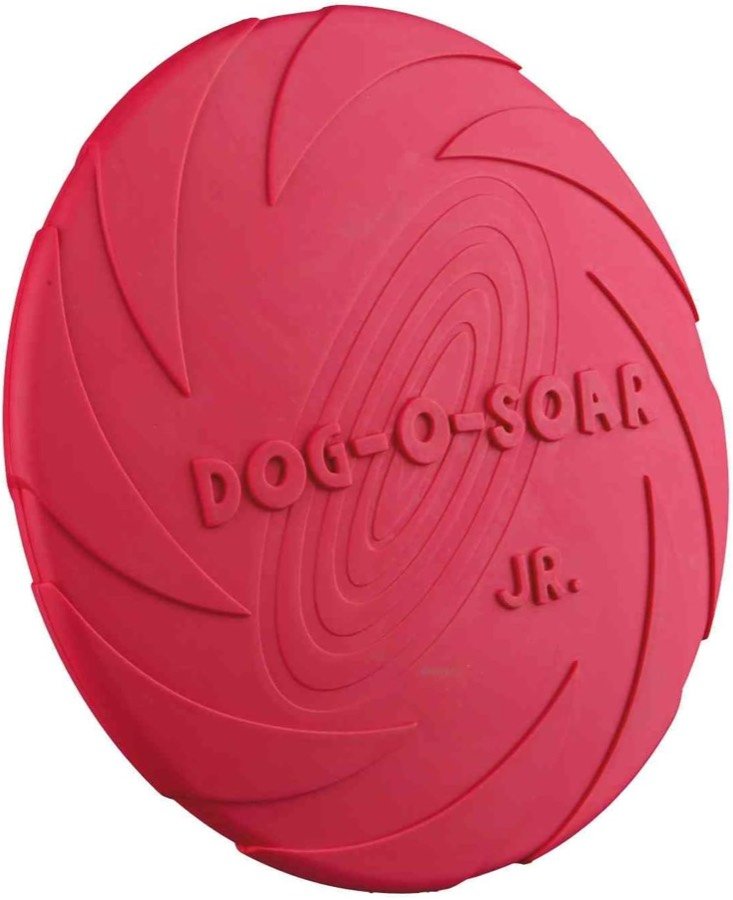 Disco de caucho Trixie rojo con el relieve Dog-O-Soar Jr.