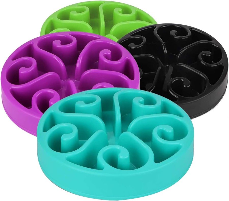 Ver imagen 6 de 6: Los cuatro colores disponibles del comedero: verde, morado, negro y turquesa