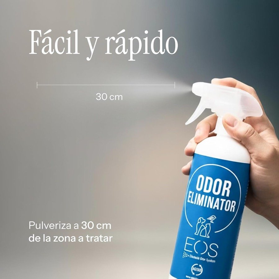 Ver imagen 6 de 6: Mano pulverizando EOS con la indicación de aplicarlo a unos 30 cm de la zona