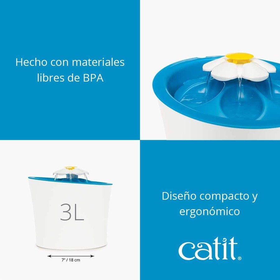 Ver imagen 6 de 6: Lámina del fabricante con el depósito de 3 litros, sus 18 cm de diámetro y la mención a materiales sin BPA