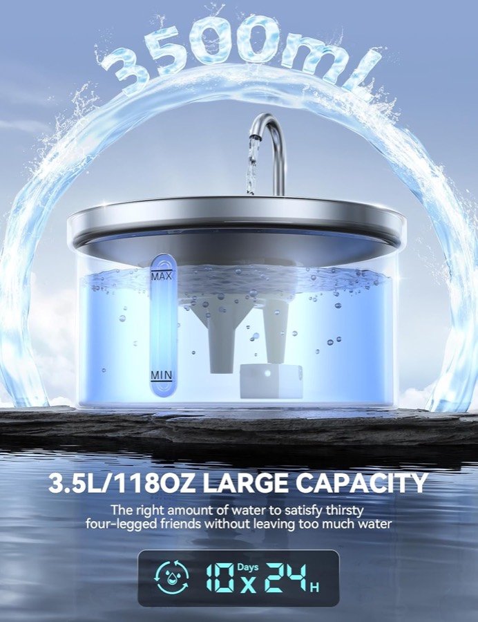 Ver imagen 5 de 6: Reclamo del fabricante de 3.500 ml de capacidad y diez días de autonomía