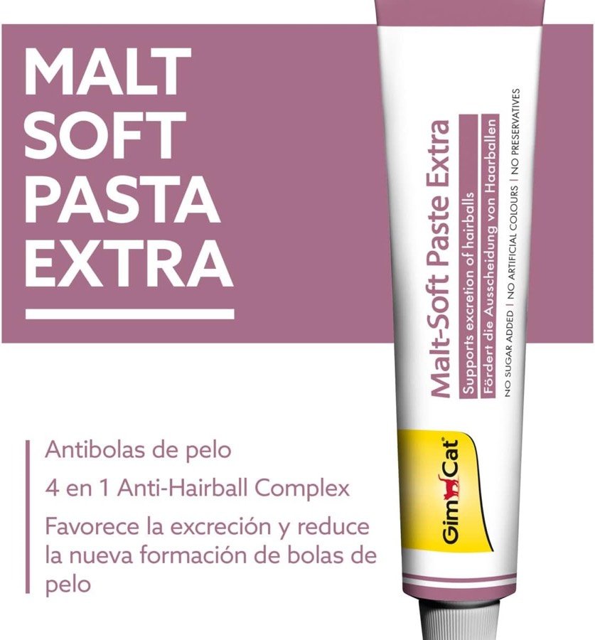 Ver imagen 2 de 6: Lámina del fabricante: antibolas de pelo, complejo 4 en 1, favorece la excreción y reduce la nueva formación de bolas de pelo
