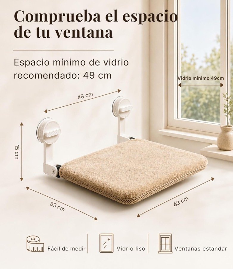 Ver imagen 4 de 6: Esquema de la hamaca BV Bruver: 48 × 33 cm, 15 cm de alto y un cristal mínimo de 49 cm