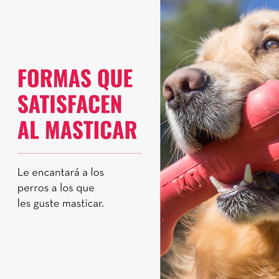 Ver imagen 3 de 6: Imagen del fabricante sobre la forma del hueso, pensada para perros a los que les gusta masticar