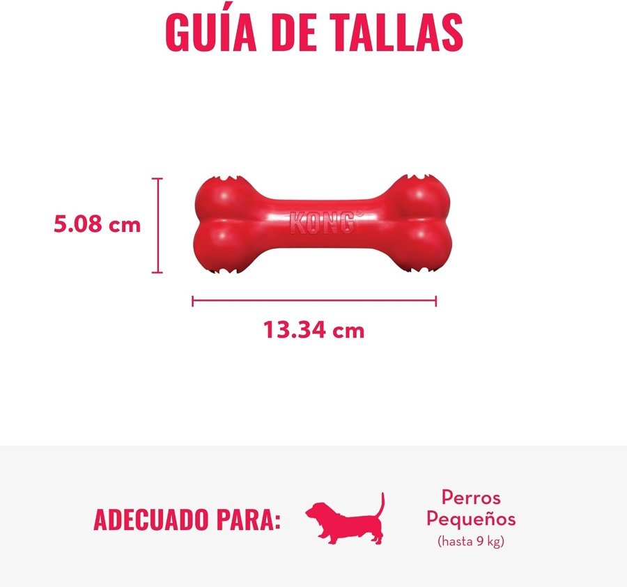 Ver imagen 4 de 6: Guía de tallas: Goodie Bone S de 13,34 × 5,08 cm, para perros pequeños de hasta 9 kg