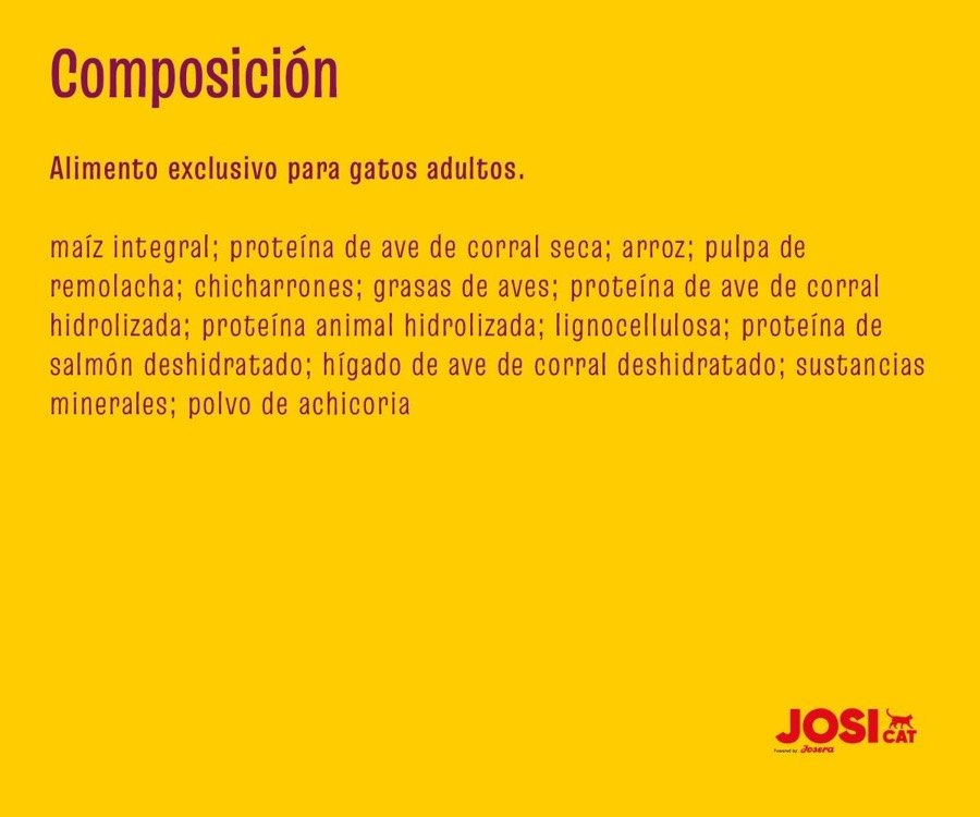 Ver imagen 6 de 6: Composición completa de JosiCat Sterilised Classic impresa por el fabricante