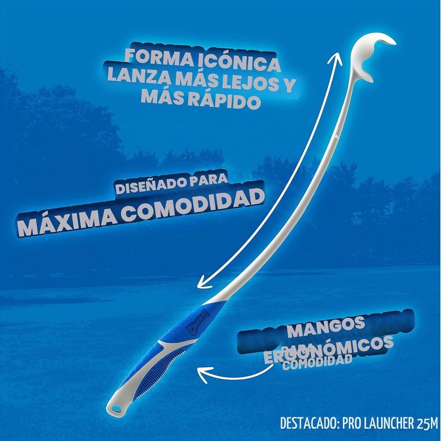 Ver imagen 4 de 6: Imagen del fabricante sobre la forma del lanzador y su empuñadura ergonómica