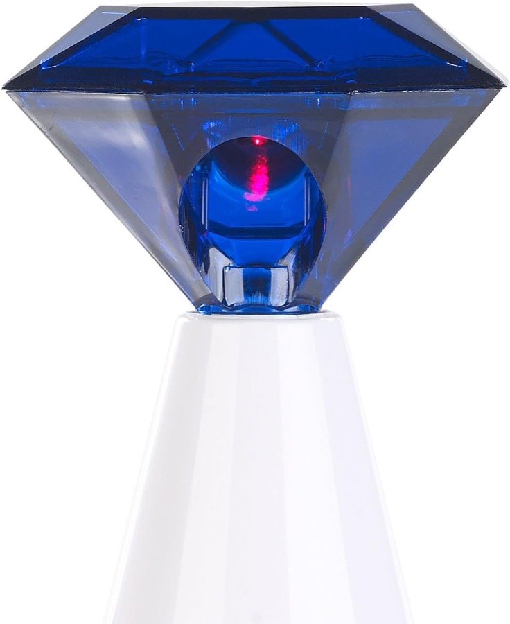 Ver imagen 4 de 6: Detalle del cabezal azul en forma de diamante con el emisor láser dentro