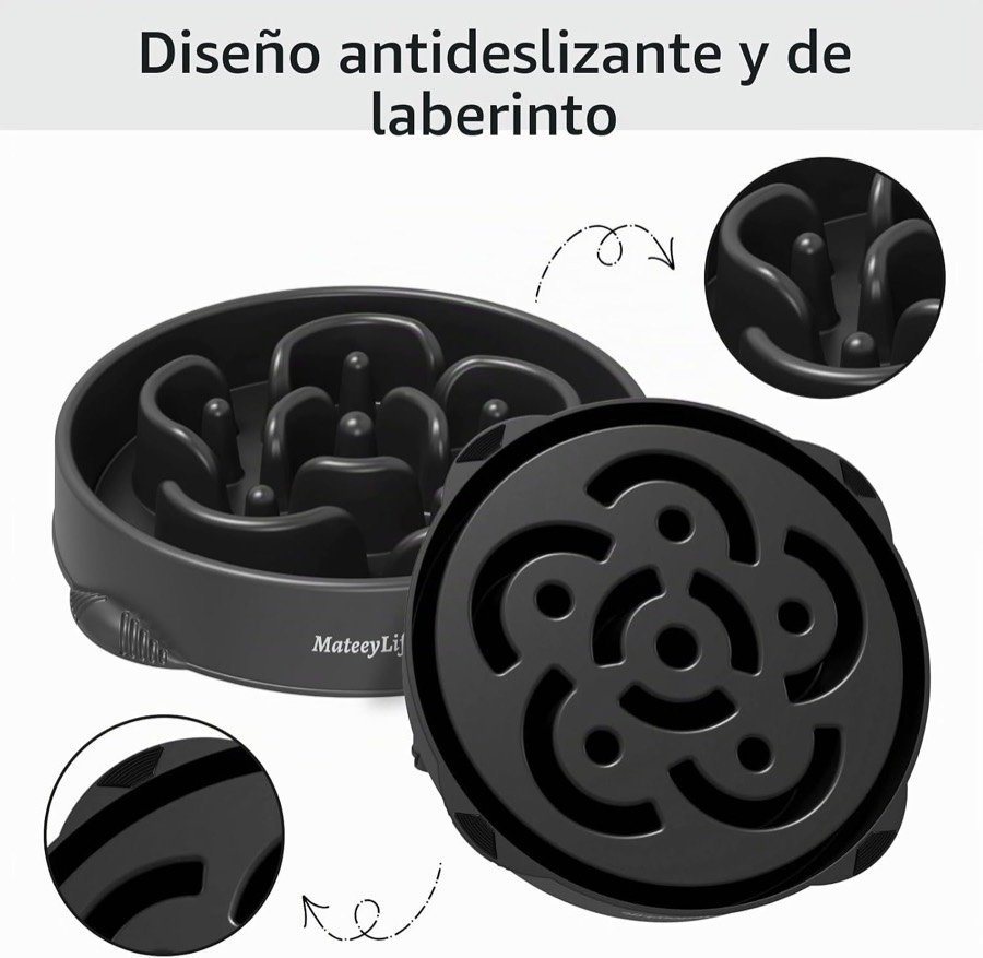 Ver imagen 4 de 6: Detalle del diseño de laberinto y de la base antideslizante del comedero