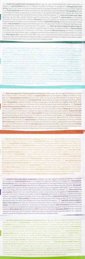 Ver imagen 4 de 6: Etiquetas de las seis latas con la composición completa de cada receta