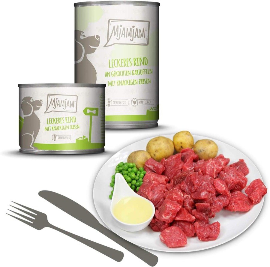 Ver imagen 6 de 6: Lata de ternera con los ingredientes de la receta: carne, patata y guisantes