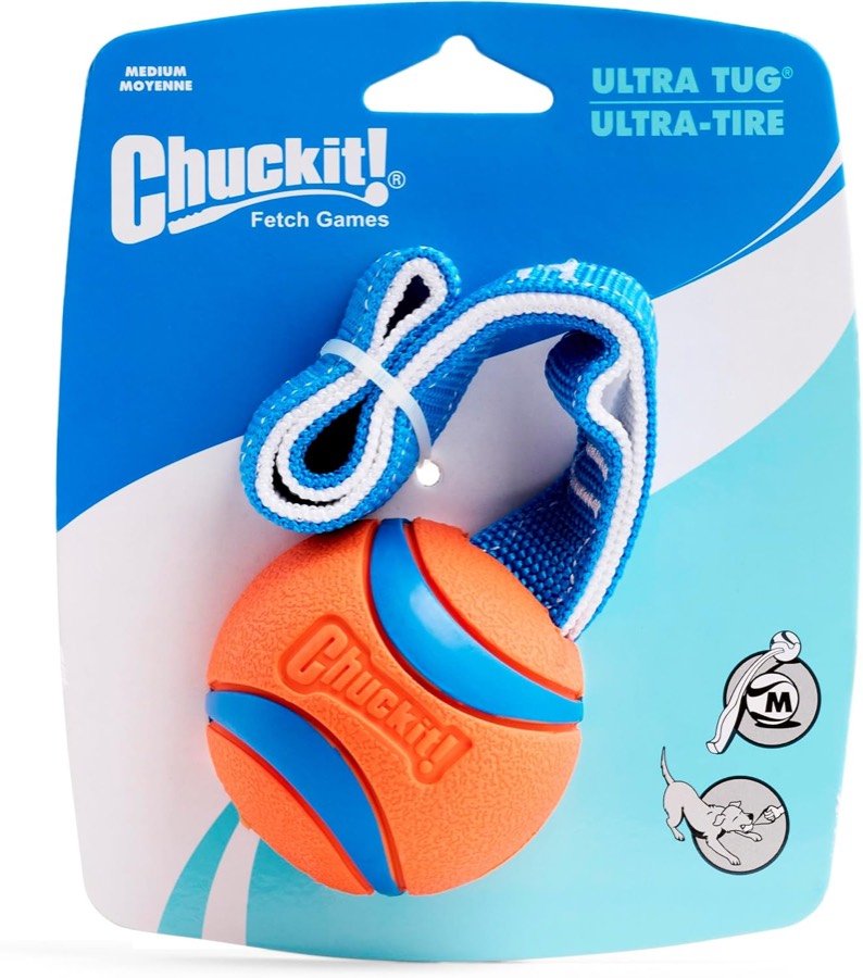 Ver imagen 6 de 6: Envase de la Ultra Tug talla M, con la pelota y la cinta a la vista dentro del blíster
