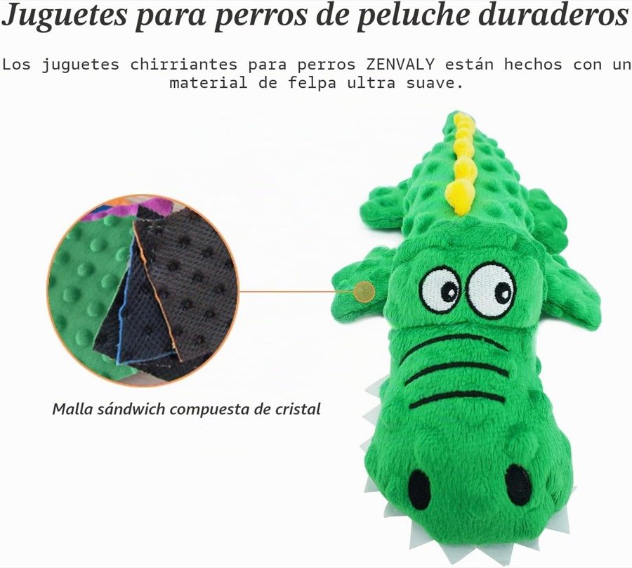 Ver imagen 3 de 6: Detalle de la tela de malla compuesta del cocodrilo, que el fabricante describe como felpa ultrasuave