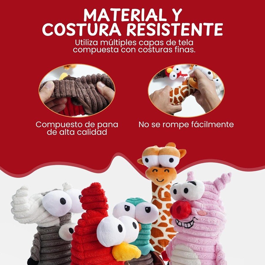 Ver imagen 4 de 6: Imagen del fabricante sobre la tela de pana de varias capas y las costuras de los peluches