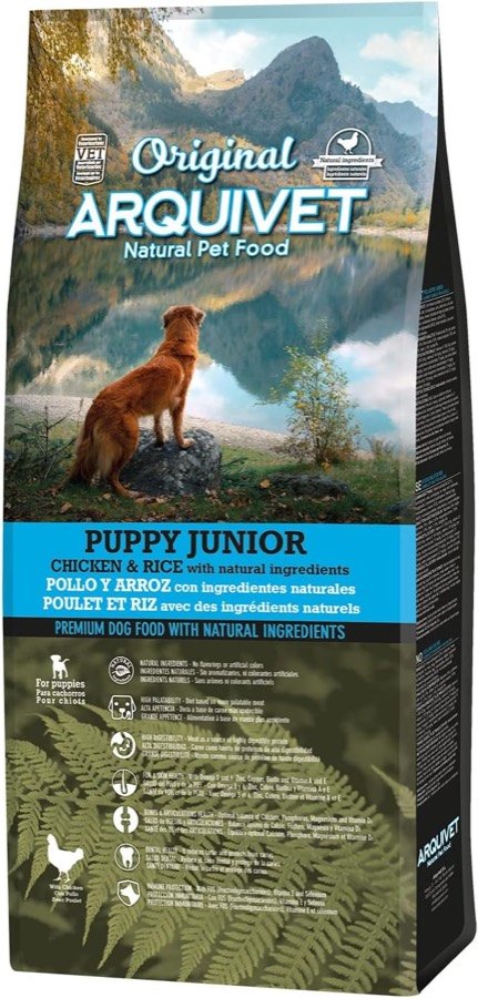 Saco de 12 kg del pienso Arquivet Original Puppy Junior de pollo y arroz