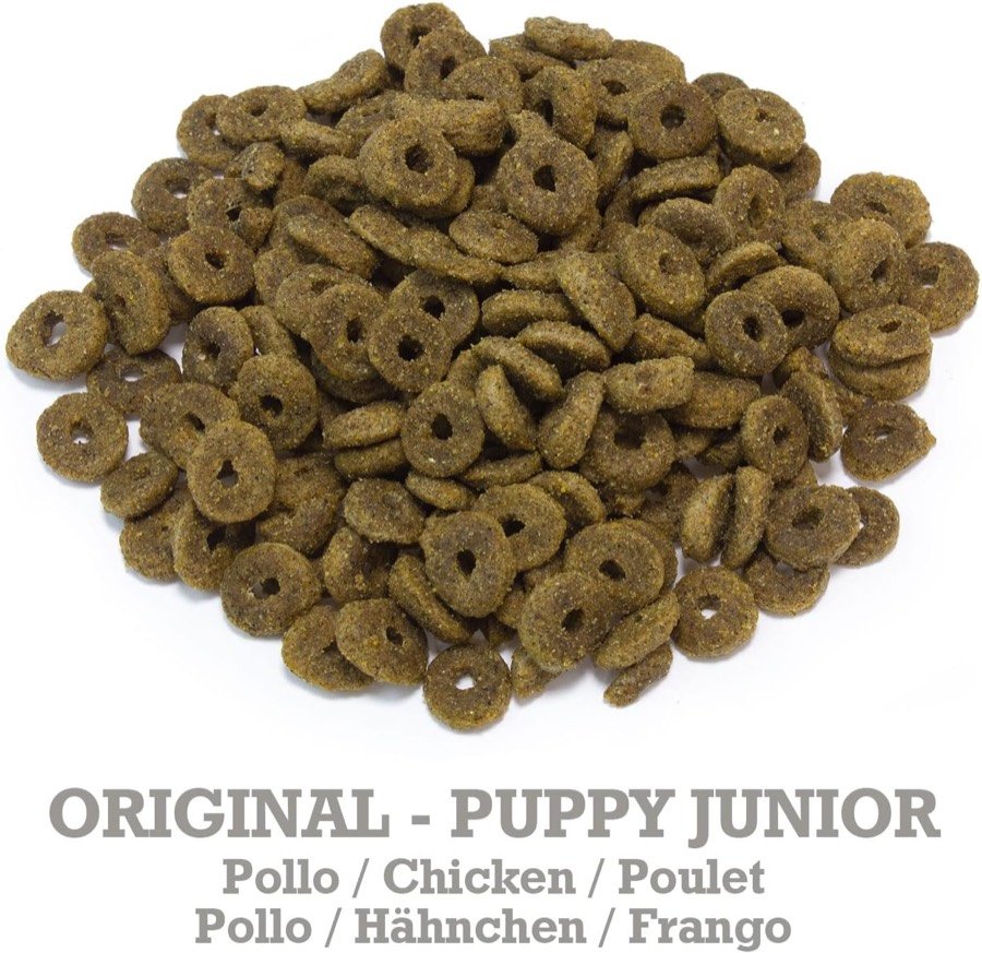 Ver imagen 2 de 6: Montón de croquetas anulares del Arquivet Puppy Junior con el nombre de la receta