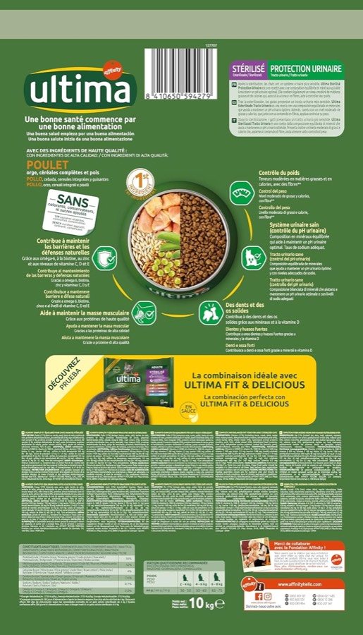 Ver imagen 3 de 6: Beneficios declarados de Ultima Urinary: control del pH urinario y del peso
