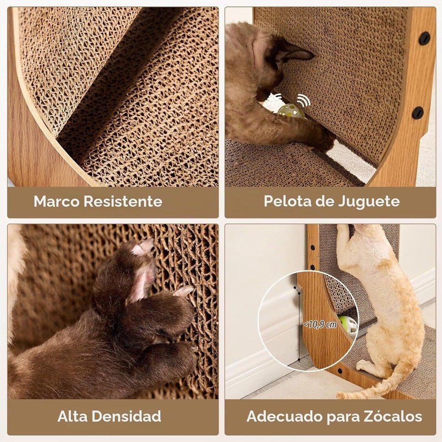 Ver imagen 6 de 6: Detalles del marco, la pelota con cascabel, el cartón de alta densidad y el corte para el zócalo