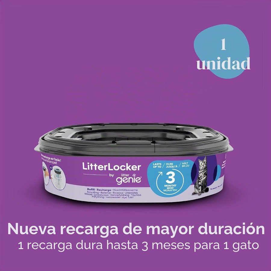 Ver imagen 2 de 6: Una unidad de recambio LitterLocker que dura hasta tres meses con un gato