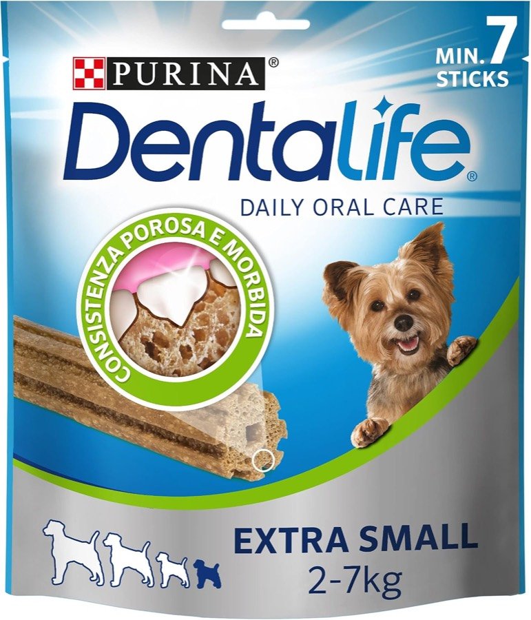 Bolsa de Purina Dentalife Extra Small para perros de 2 a 7 kg con siete sticks