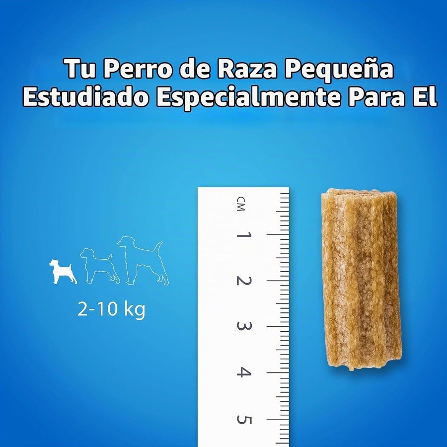 Ver imagen 5 de 6: Stick Dentalife medido con una regla junto a la indicación de peso del perro
