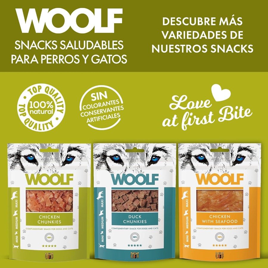 Ver imagen 6 de 6: Dados de pollo Woolf de cerca, mostrando su tamaño y su textura