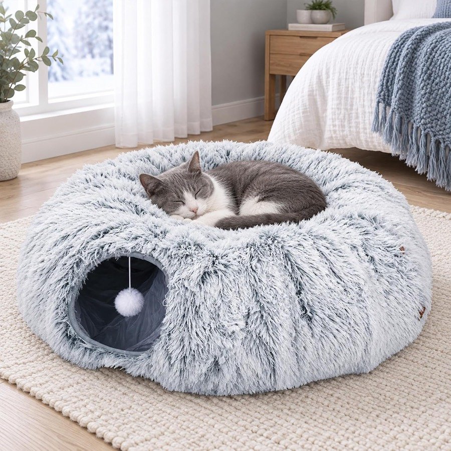 Ver imagen 3 de 6: Gato dormido en el cojín central del túnel donut